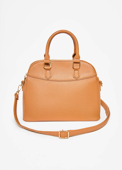 Faux Leather Satchel