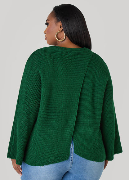 Crisscross Ribbed Sweater