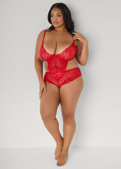 Crotchless Lace Bodysuit