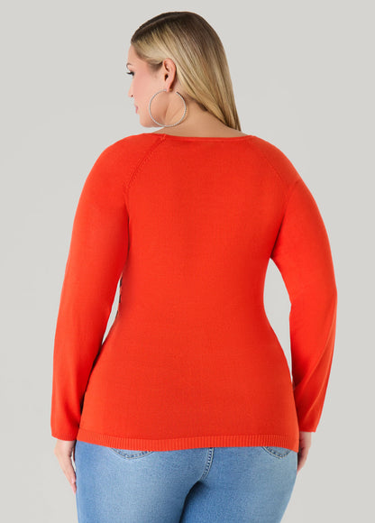 Striped Cutout Sweater
