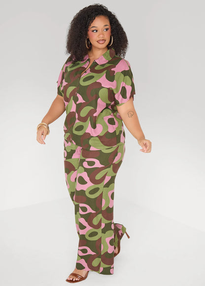 Zip Front Camo Shirt
