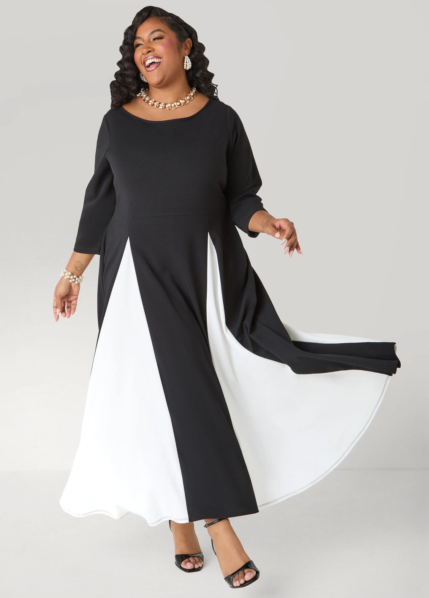 Tall Two Tone A Line Maxi Dress
