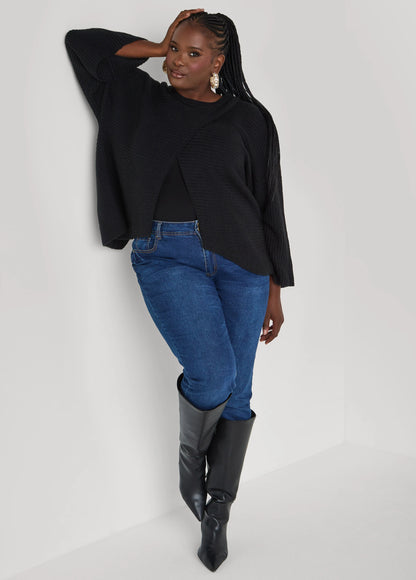 Crisscross Ribbed Sweater