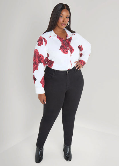 Tall Rose Print Shirt