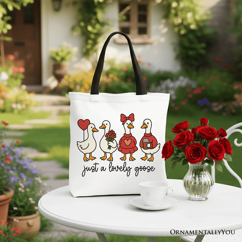 Lovely Goose Canvas Tote Bag