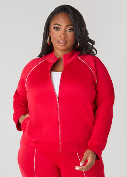 Piped Trimmed Track Jacket
