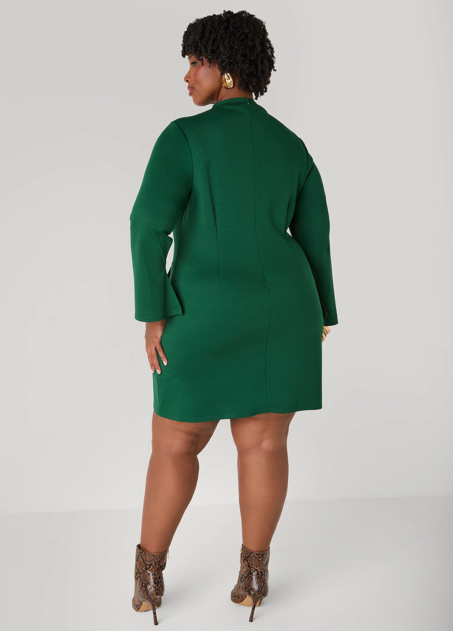 Split Bell Cuff Mini Dress