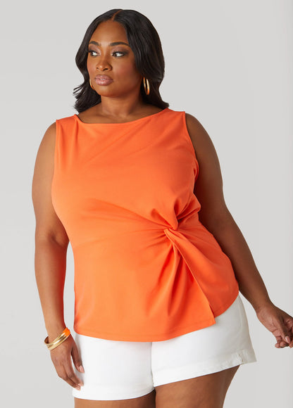 Knotted Split Front Top
