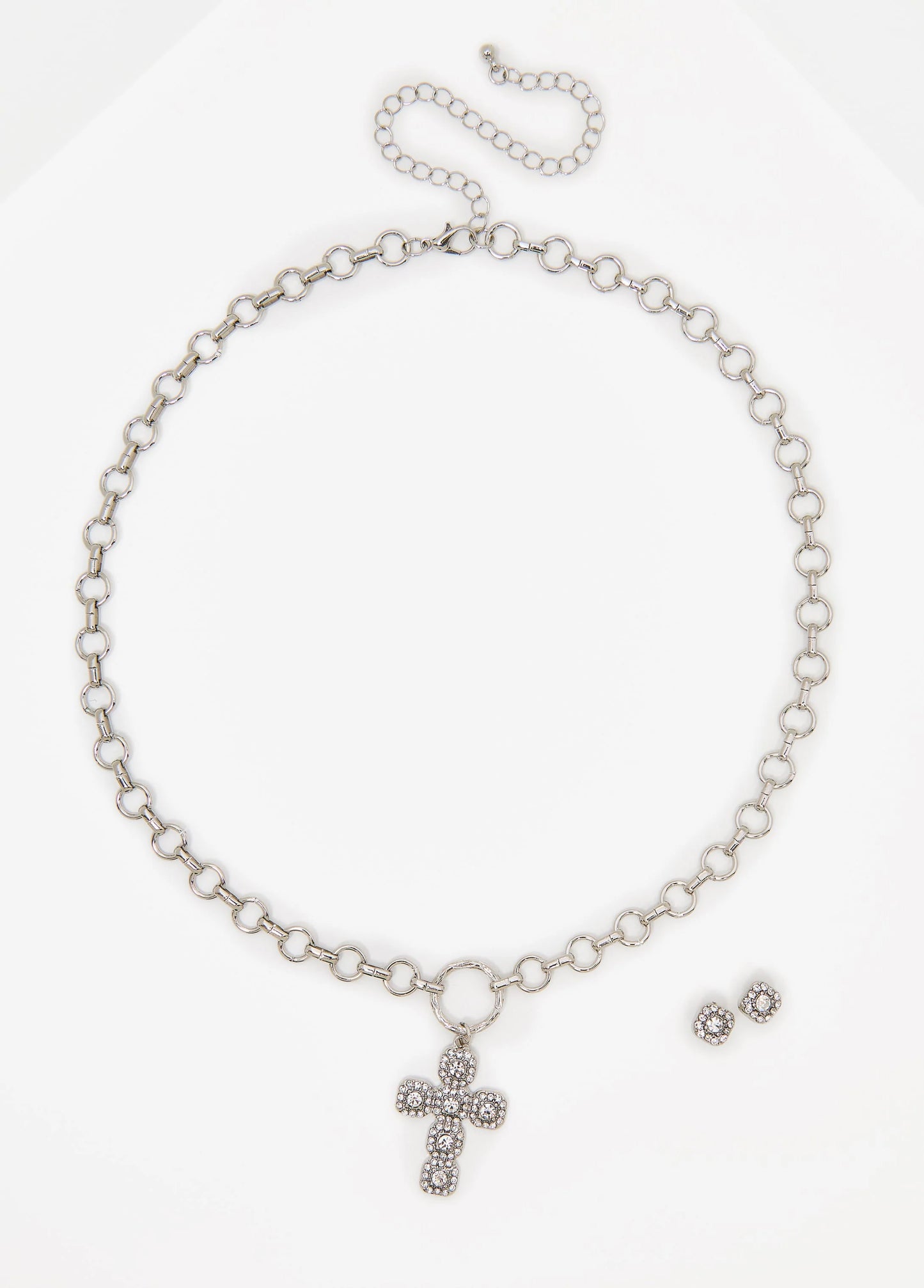 Crystal Cross Necklace Box Set
